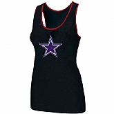 Nike Dallas cowboys Ladies Big Logo Tri-Blend Racerback stretch Tank Top Black,baseball caps,new era cap wholesale,wholesale hats