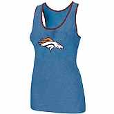 Nike Denver Broncos Ladies Big Logo Tri-Blend Racerback stretch Tank Top L.Blue,baseball caps,new era cap wholesale,wholesale hats