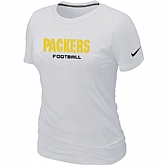 Nike Green Bay Packers Sideline Legend Authentic Font Women's T-Shirt White,baseball caps,new era cap wholesale,wholesale hats