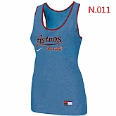 Nike Houston Astros Tri-Blend Racerback stretch Tank Top L.Blue,baseball caps,new era cap wholesale,wholesale hats