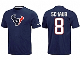 Nike Houston Texans 8 schaub Name & Number Blue T-Shirt,baseball caps,new era cap wholesale,wholesale hats