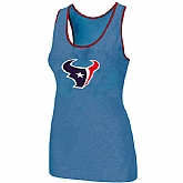 Nike Houston Texans Ladies Big Logo Tri-Blend Racerback stretch Tank Top L.Blue,baseball caps,new era cap wholesale,wholesale hats