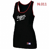 Nike Los Angeles Dodgers Tri-Blend Racerback stretch Tank Top Black,baseball caps,new era cap wholesale,wholesale hats