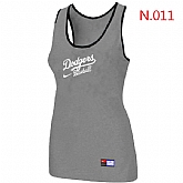 Nike Los Angeles Dodgers Tri-Blend Racerback stretch Tank Top L.grey,baseball caps,new era cap wholesale,wholesale hats