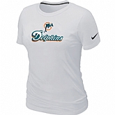Nike Miami Dolphins Authentic Logo Women's T-Shirt White,baseball caps,new era cap wholesale,wholesale hats