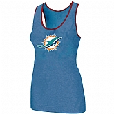 Nike Miami Dolphins Ladies Big Logo Tri-Blend Racerback stretch Tank Top L.Blue,baseball caps,new era cap wholesale,wholesale hats