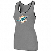 Nike Miami Dolphins Ladies Big Logo Tri-Blend Racerback stretch Tank Top L.grey,baseball caps,new era cap wholesale,wholesale hats