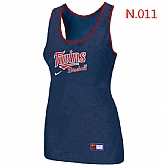 Nike Minnesota Twins Tri-Blend Racerback stretch Tank Top Blue,baseball caps,new era cap wholesale,wholesale hats