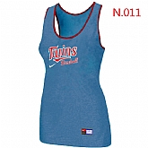 Nike Minnesota Twins Tri-Blend Racerback stretch Tank Top L.Blue,baseball caps,new era cap wholesale,wholesale hats