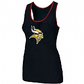 Nike Minnesota Vikings Ladies Big Logo Tri-Blend Racerback stretch Tank Top Black,baseball caps,new era cap wholesale,wholesale hats