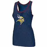 Nike Minnesota Vikings Ladies Big Logo Tri-Blend Racerback stretch Tank Top Blue,baseball caps,new era cap wholesale,wholesale hats