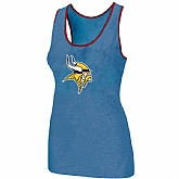 Nike Minnesota Vikings Ladies Big Logo Tri-Blend Racerback stretch Tank Top L.Blue,baseball caps,new era cap wholesale,wholesale hats