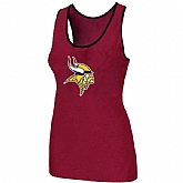 Nike Minnesota Vikings Ladies Big Logo Tri-Blend Racerback stretch Tank Top Red,baseball caps,new era cap wholesale,wholesale hats