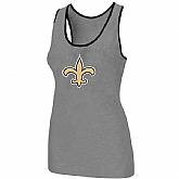 Nike New Orleans Saints Ladies Big Logo Tri-Blend Racerback stretch Tank Top L.grey,baseball caps,new era cap wholesale,wholesale hats