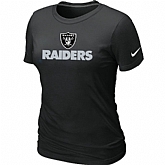 Nike Oakland Raiders Authentic Logo Women's T-Shirt BLACK,baseball caps,new era cap wholesale,wholesale hats