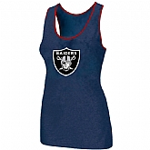 Nike Okaland Raiders Ladies Big Logo Tri-Blend Racerback stretch Tank Top Blue,baseball caps,new era cap wholesale,wholesale hats