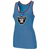 Nike Okaland Raiders Ladies Big Logo Tri-Blend Racerback stretch Tank Top L.Blue,baseball caps,new era cap wholesale,wholesale hats