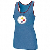 Nike Pittsburgh Steelers Ladies Big Logo Tri-Blend Racerback stretch Tank Top L.Blue,baseball caps,new era cap wholesale,wholesale hats