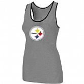 Nike Pittsburgh Steelers Ladies Big Logo Tri-Blend Racerback stretch Tank Top L.grey,baseball caps,new era cap wholesale,wholesale hats