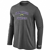 Nike San Diego Chargers Heart & Soul Long Sleeve T-Shirt D.Gray,baseball caps,new era cap wholesale,wholesale hats