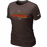 Nike San Francisco 49ers 2012 NFC Conference Champions Trophy Collection Long Brown Women's T-Shirt,baseball caps,new era cap wholesale,wholesale hats
