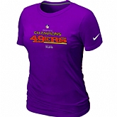 Nike San Francisco 49ers 2012 NFC Conference Champions Trophy Collection Long Purple Women's T-Shirt,baseball caps,new era cap wholesale,wholesale hats