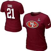 Nike San Francisco 49ers Frank Gore Name & Number Super Bowl XLVII Women's T-Shirt Red,baseball caps,new era cap wholesale,wholesale hats
