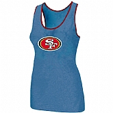 Nike San Francisco 49ers Ladies Big Logo Tri-Blend Racerback stretch Tank Top L.Blue,baseball caps,new era cap wholesale,wholesale hats