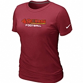 Nike San Francisco 49ers Sideline Legend Authentic Font Women's T-Shirt Red,baseball caps,new era cap wholesale,wholesale hats