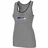 Nike Seattle Seahawks Ladies Big Logo Tri-Blend Racerback stretch Tank Top L.grey,baseball caps,new era cap wholesale,wholesale hats