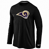 Nike St.Louis Rams Logo Long Sleeve T-Shirt black,baseball caps,new era cap wholesale,wholesale hats