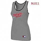 Nike Washington Nationals Tri-Blend Racerback stretch Tank Top L.grey,baseball caps,new era cap wholesale,wholesale hats