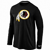 Nike Washington Red Skins Logo Long Sleeve T-Shirt black,baseball caps,new era cap wholesale,wholesale hats