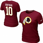 Nike Washington Redskins Robert Griffin III Name & Number Women's T-Shirt Red,baseball caps,new era cap wholesale,wholesale hats