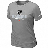 Oakland Raiders L.Grey Women's Critical Victory T-Shirt,baseball caps,new era cap wholesale,wholesale hats