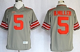 Ohio State Buckeyes #5 Baxton Miller 2013 Gray Big 10 Patch Limited Jerseys,baseball caps,new era cap wholesale,wholesale hats