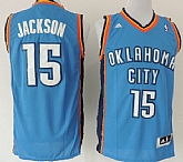 Oklahoma City Thunder #15 Reggie Jackson Revolution 30 Swingman Blue Jerseys,baseball caps,new era cap wholesale,wholesale hats