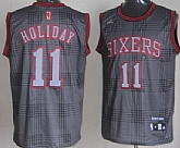 Philadelphia 76ers #11 Jrue Holiday Black Rhythm Fashion Jerseys,baseball caps,new era cap wholesale,wholesale hats