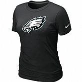 Philadelphia Eagles Black Women's Logo T-Shirt,baseball caps,new era cap wholesale,wholesale hats