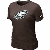 Philadelphia Eagles Brown Women's Logo T-Shirt,baseball caps,new era cap wholesale,wholesale hats