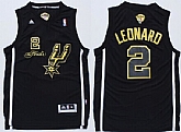 San Antonio Spurs #2 Kawhi Leonard Revolution 30 Swingman 2014 The Finals Black Gold Jersey,baseball caps,new era cap wholesale,wholesale hats