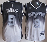San Antonio Spurs #9 Tony Parker Black And Gray Fadeaway Fashion Jerseys,baseball caps,new era cap wholesale,wholesale hats