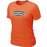 San Antonio Spurs Big & Tall Primary Logo Orange Women's T-Shirt,baseball caps,new era cap wholesale,wholesale hats