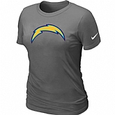 San Diego Charger D.Grey Women's Logo T-Shirt,baseball caps,new era cap wholesale,wholesale hats