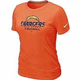 San Diego Charger Orange Women's Critical Victory T-Shirt,baseball caps,new era cap wholesale,wholesale hats