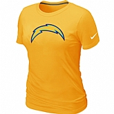 San Diego Charger Yellow Women's Logo T-Shirt,baseball caps,new era cap wholesale,wholesale hats
