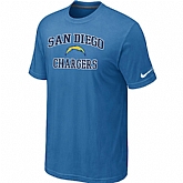 San Diego Chargers Heart & Soul light Blue T-Shirt,baseball caps,new era cap wholesale,wholesale hats