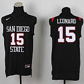 San Diego State University #15 Kawhi Leonard Black Jerseys,baseball caps,new era cap wholesale,wholesale hats
