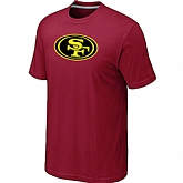 San Francisco 49ers Neon Logo Charcoal Red T-shirt,baseball caps,new era cap wholesale,wholesale hats