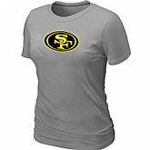 San Francisco 49ers Neon Logo Charcoal Women's L.Grey T-shirt,baseball caps,new era cap wholesale,wholesale hats